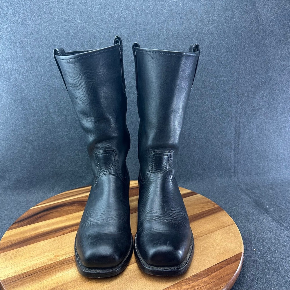 Mens Frye Cavalry 12L 87410 Black Leather Pull On Boots Size 8.5 M USA Made - Picture 4 of 10